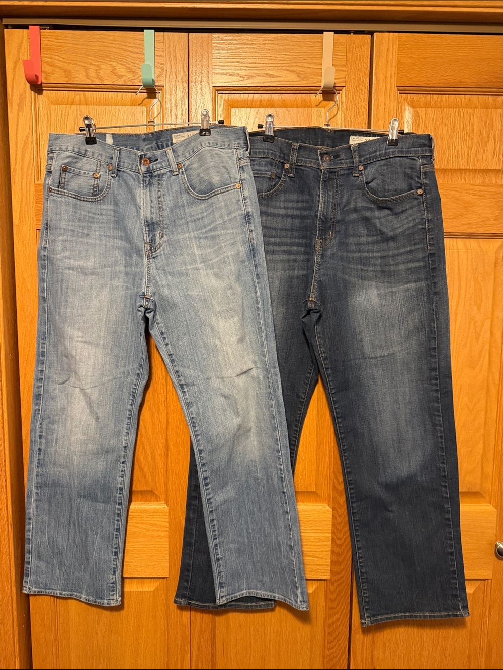 Daniel Cremieux Men's Straight Jeans - Light Blue & Dark Blue size 34x30